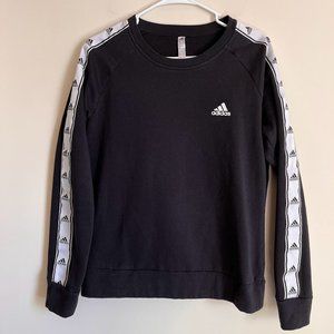 Adidas Women's Black Crew Neck Long Sleeve Sweatshirt, Medium